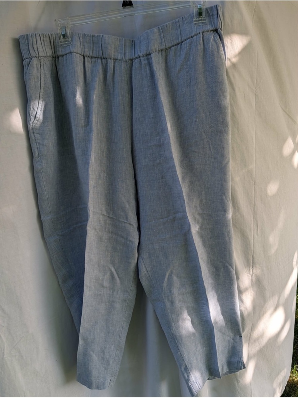 Light Blue 100% Linen Blend Men’s Pants